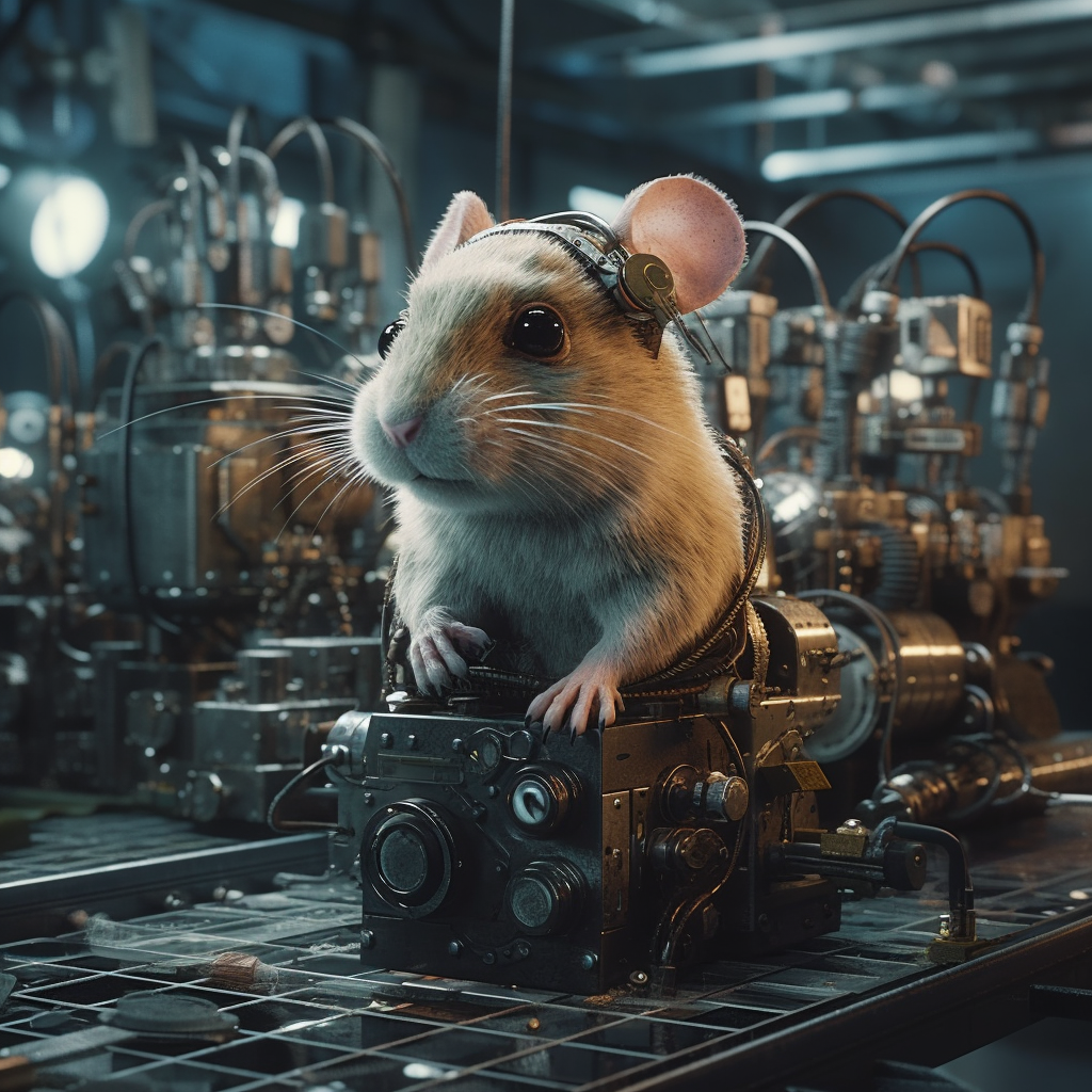 Artificial Intelligence Neural Network Ran By Hamsters