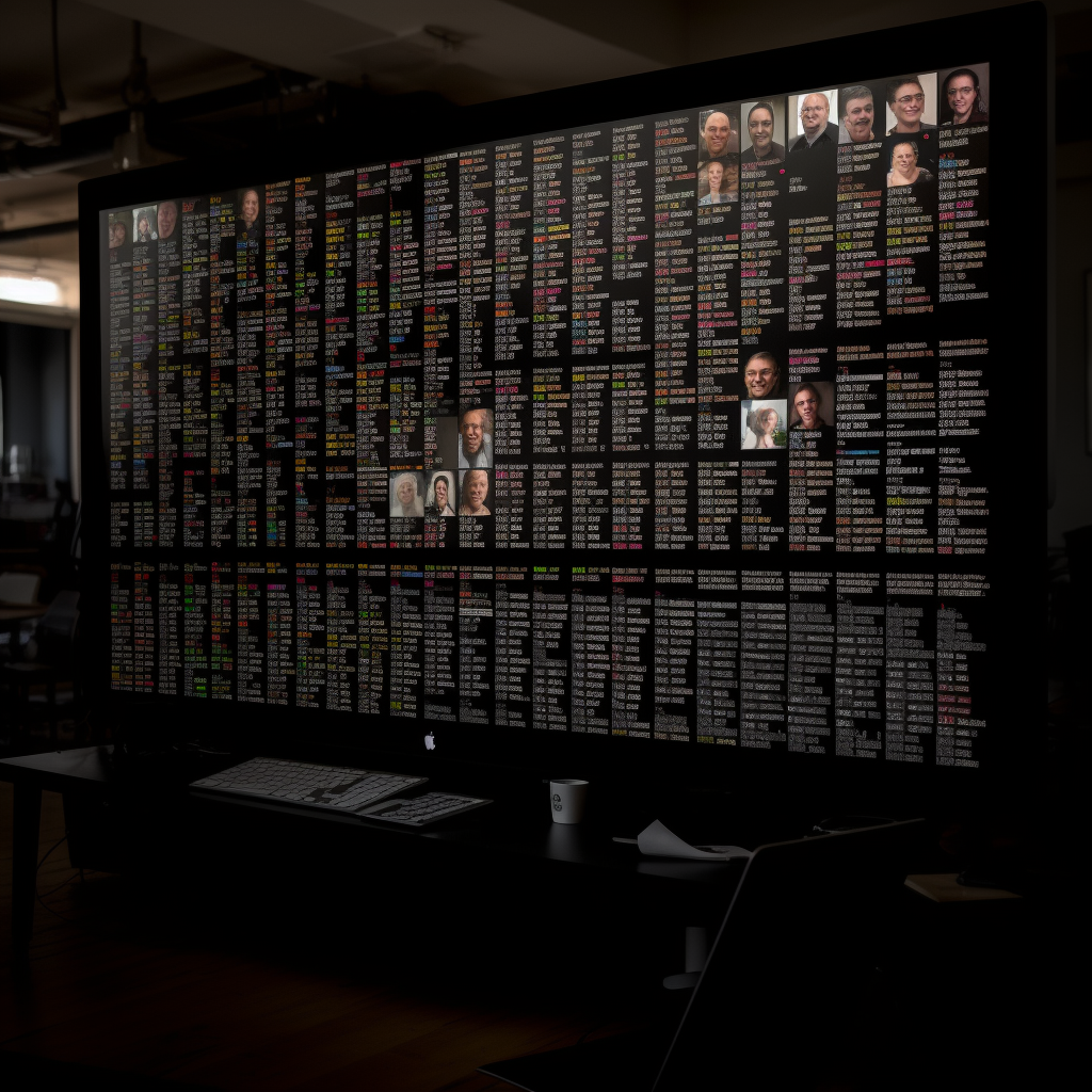 Spreadsheet containing numerous AI conversations